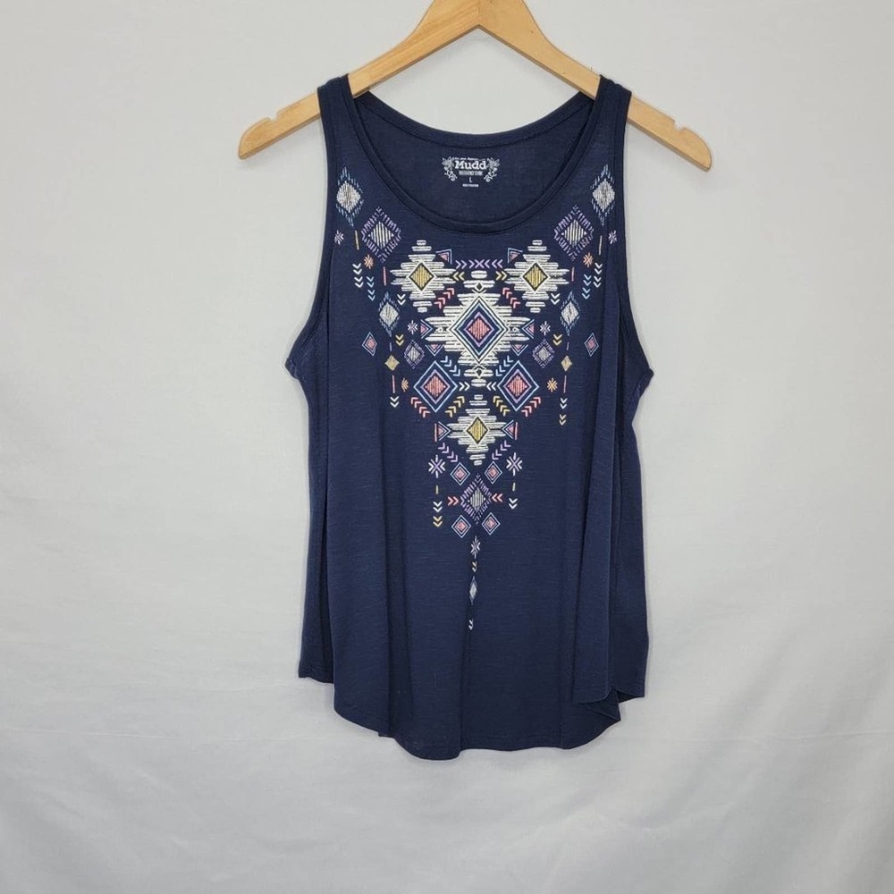 MUDD Aztec design Razor back Tank top - Picture 2 of 14